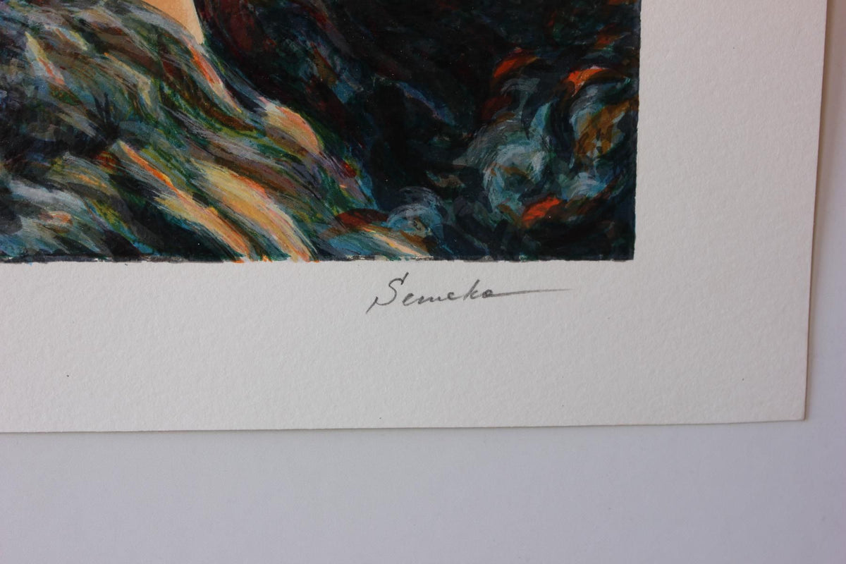Igor Semeko- Original Serigraph on Paper "Beauty by the Seaside"