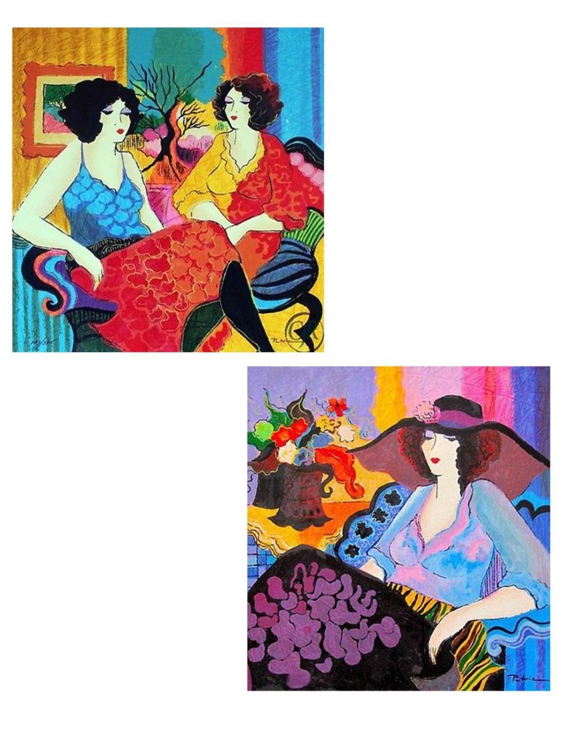 Patricia Govezensky- Set of 2 Serigraph on Paper "Noa and Models Talking"