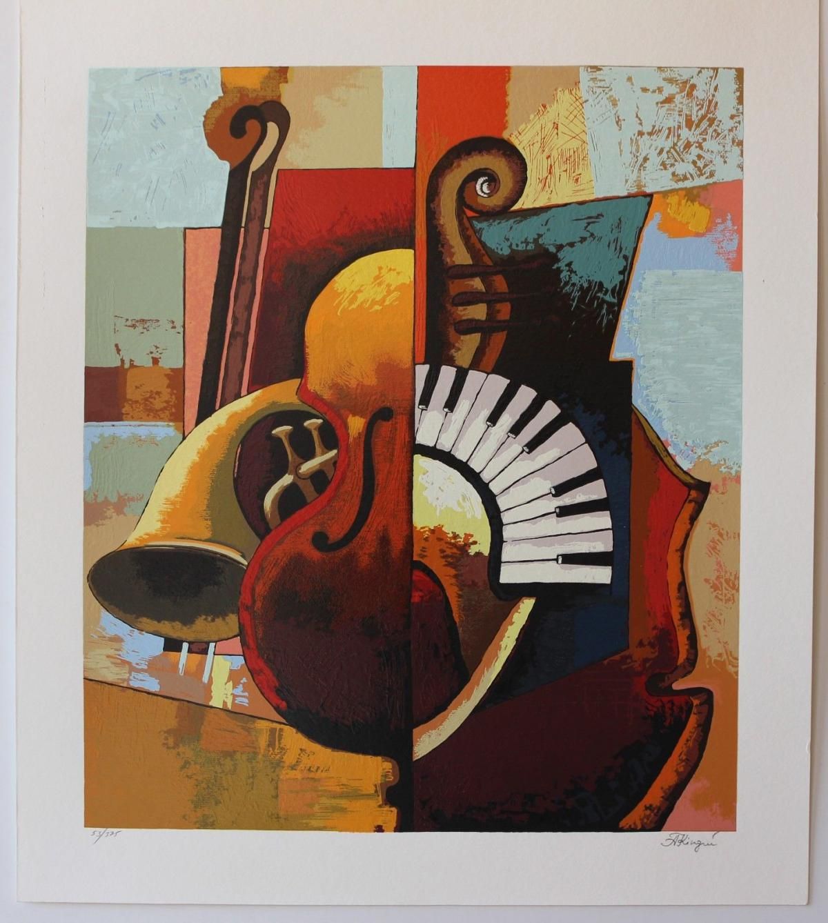 Igor Kovalev- Set of 3 Serigraph on Paper "Symphony II, Symphony III, Symphony IV"