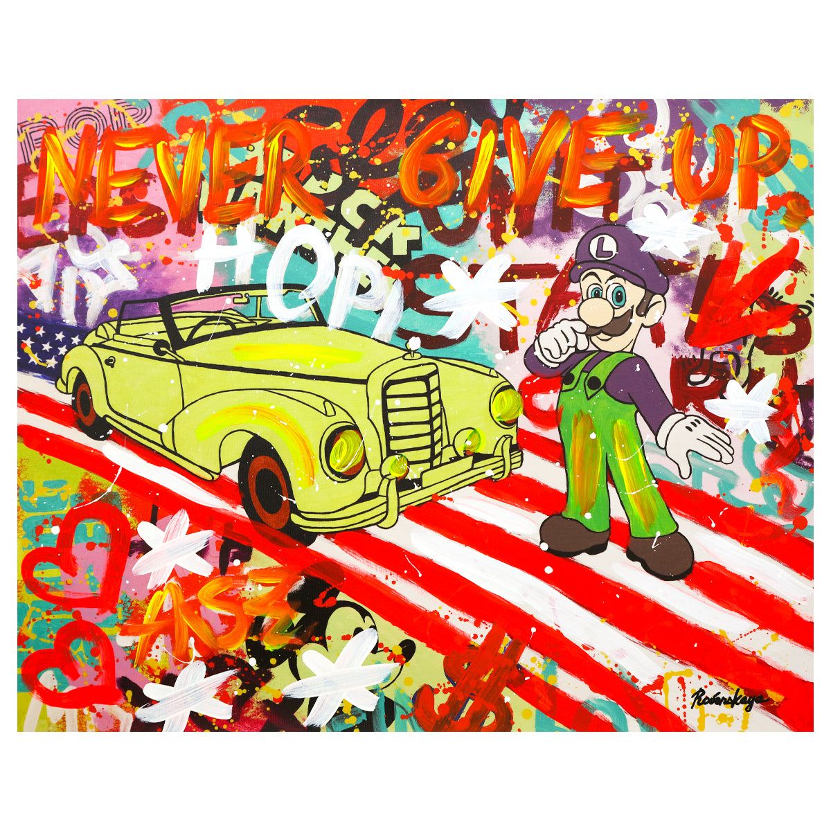 Nastya Rovenskaya- Mixed Media "About To Drive"