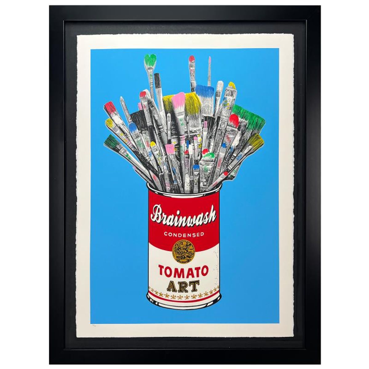 Mr. Brainwash- Unique and Hand-Finished Silk Screen "Tomato Pop (Blue)"