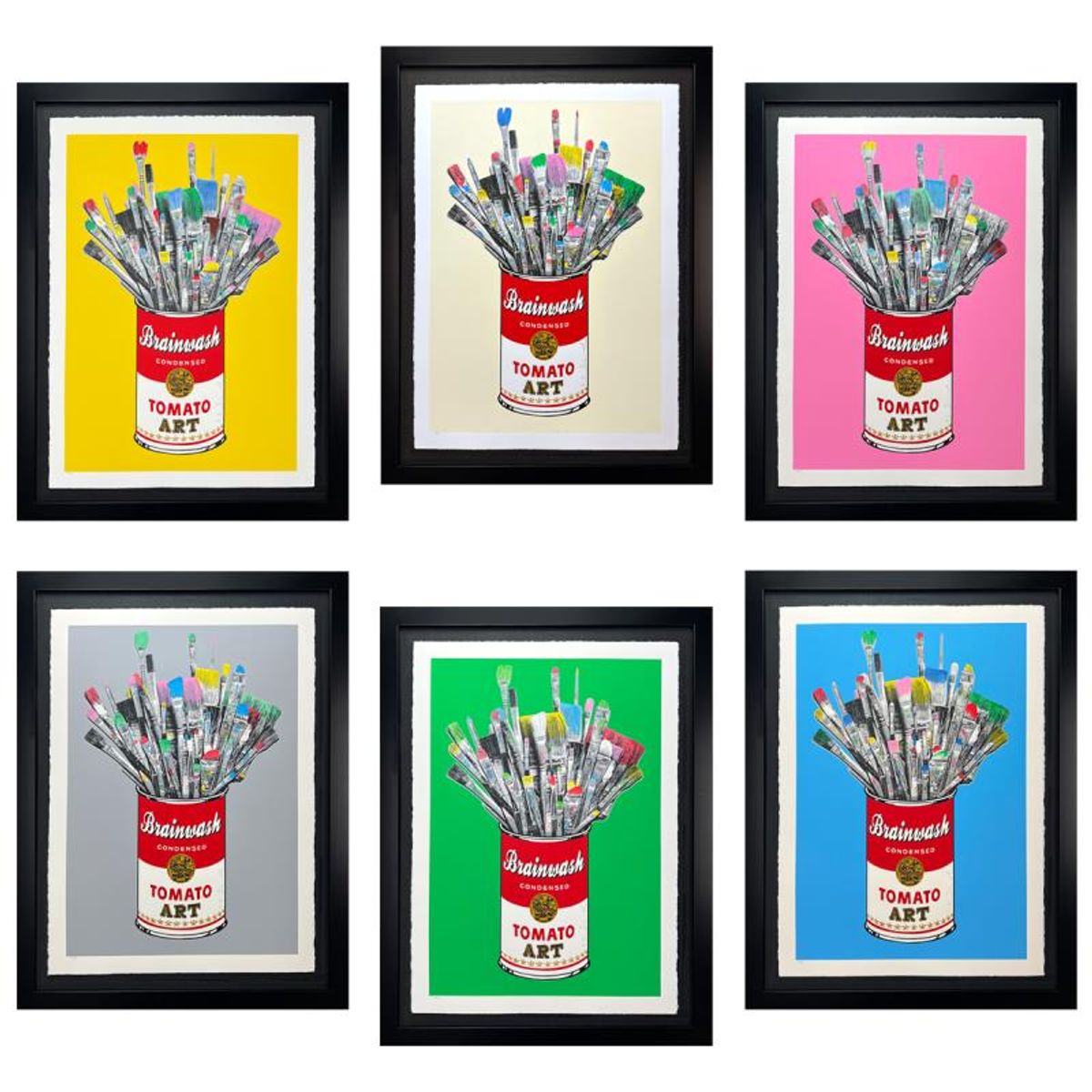 Mr. Brainwash- Unique and Hand-Finished Silk Screen (Set of 6) "Tomato Pop Set"