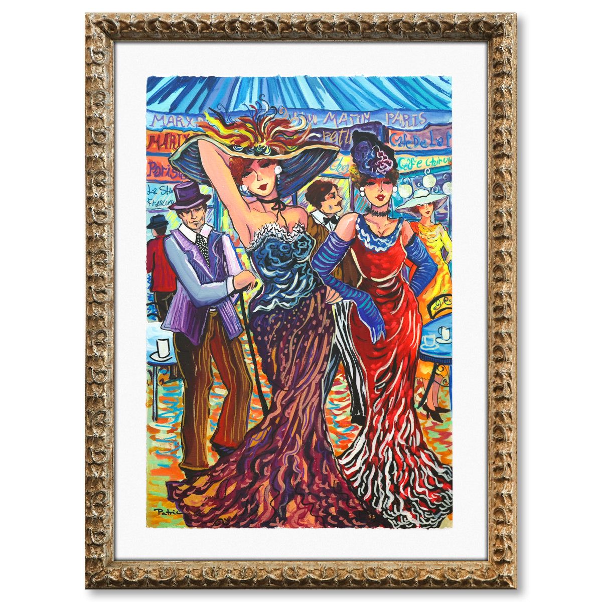 Patricia Govezensky- Original Watercolor "Party in style"