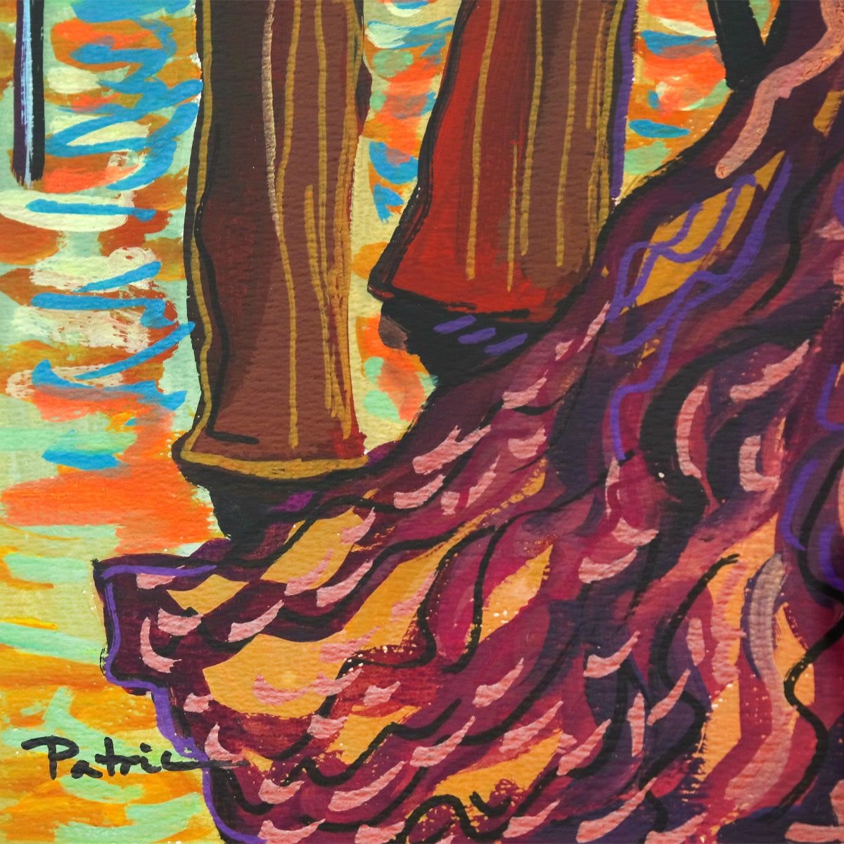 Patricia Govezensky- Original Watercolor "Party in style"