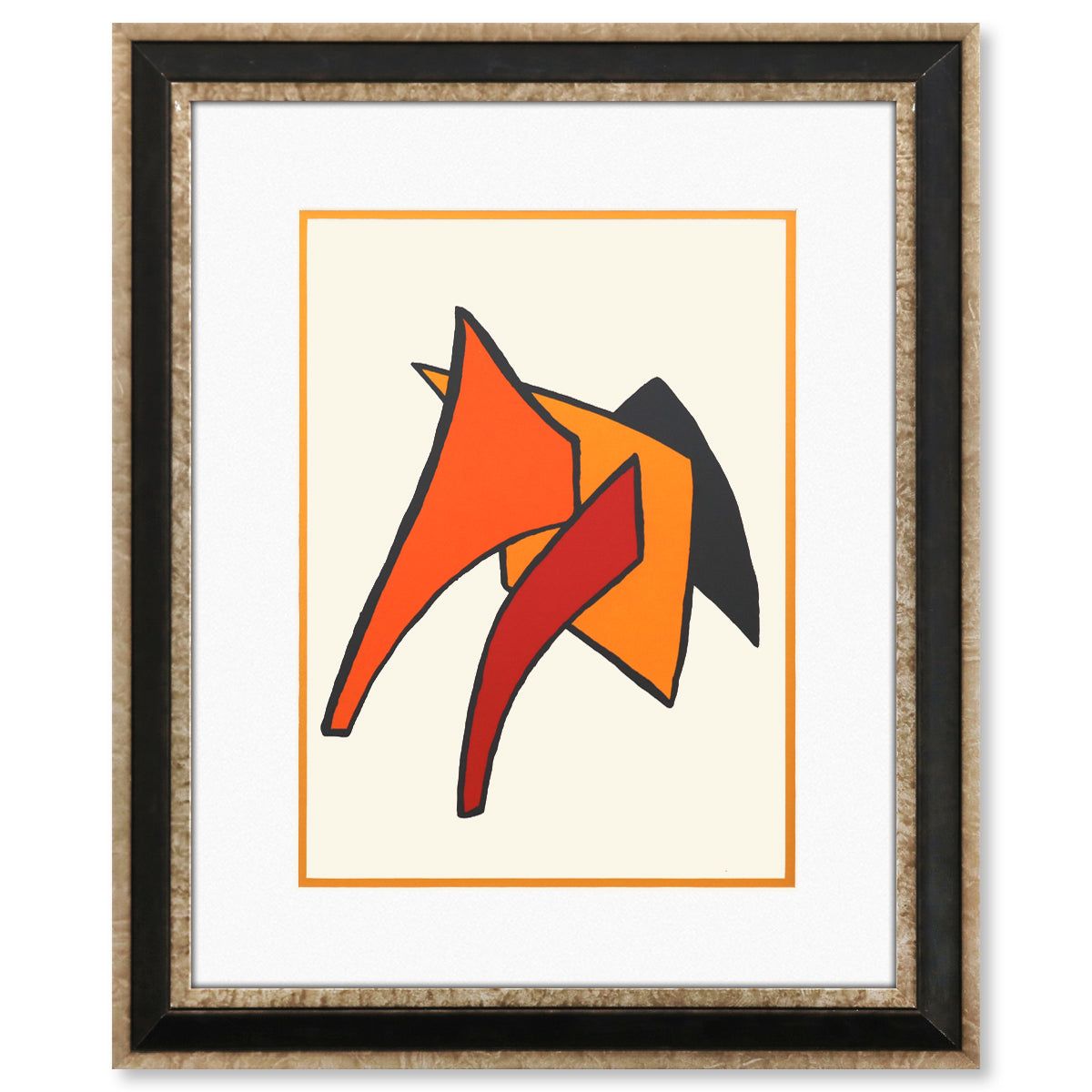 Alexander Calder- Lithograph "DLM141 - LUNE JAUNE ET PORC QUI PIQUE"