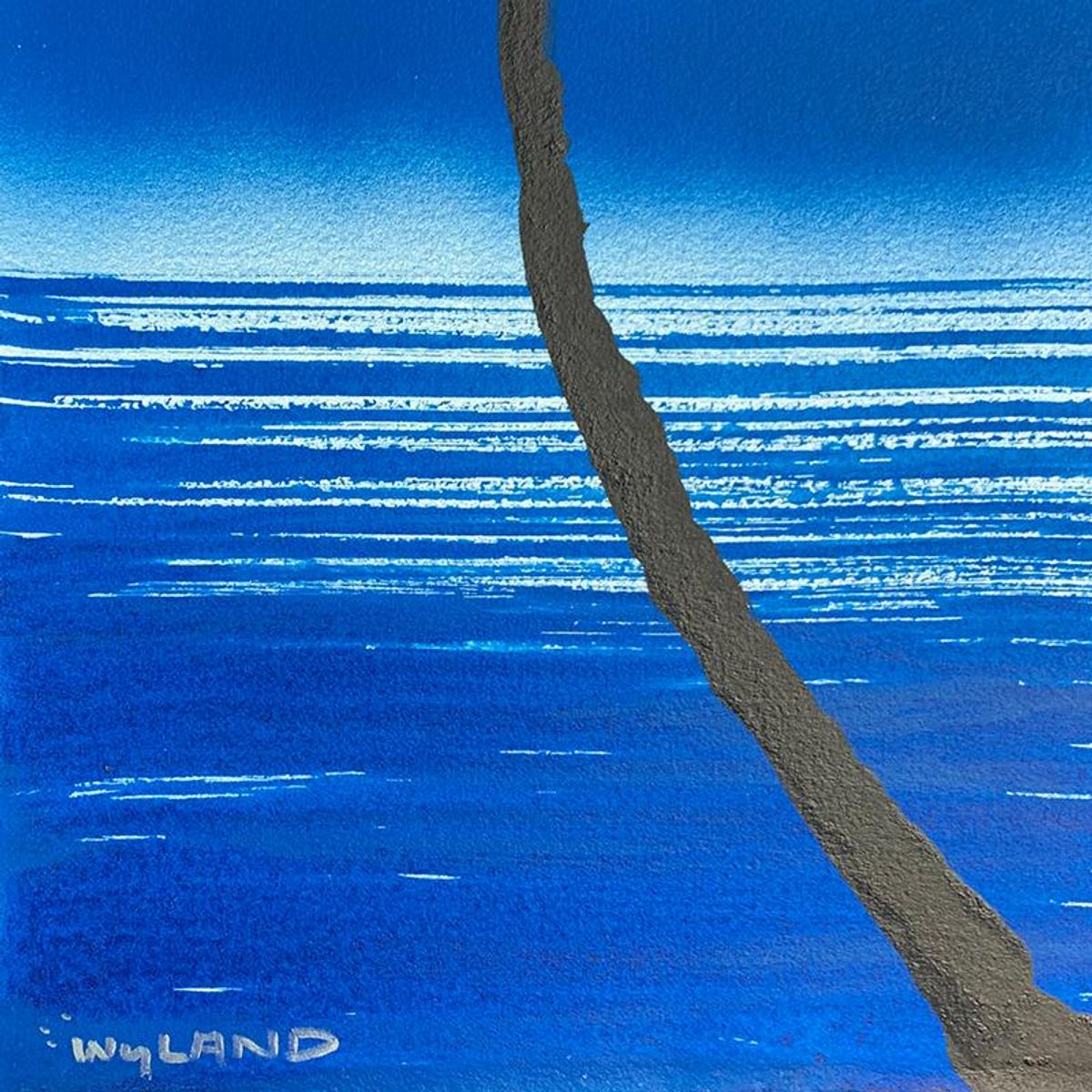 Wyland- Original Watercolor Painting on Deckle Edge Paper "Palm Trees"