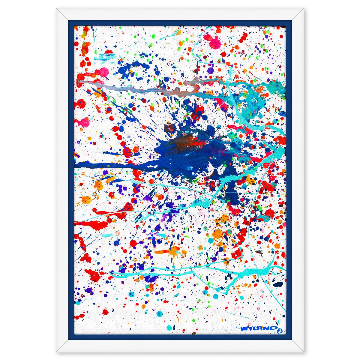 Wyland- Original Painting on Canvas "Vibrant Reef Abstraction"
