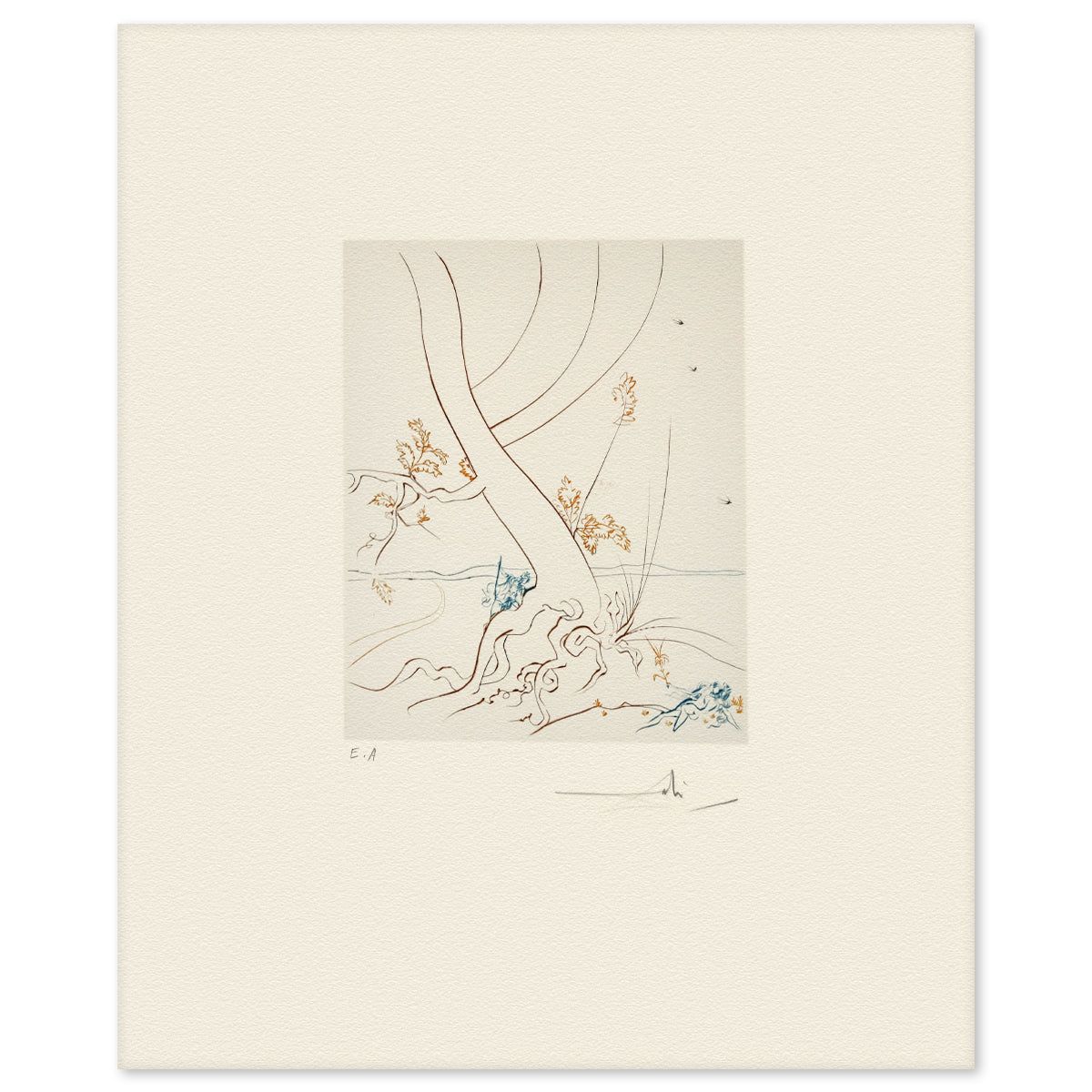 Salvador Dali- Etching "The Tree of Knowledge"