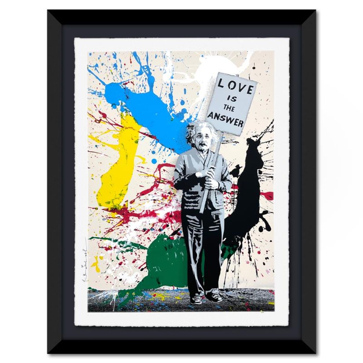Mr. Brainwash, "M=BW2 Splash" Framed Limited Edition Silk Screen, Numbered and Hand Signed with Certificate of Authenticity