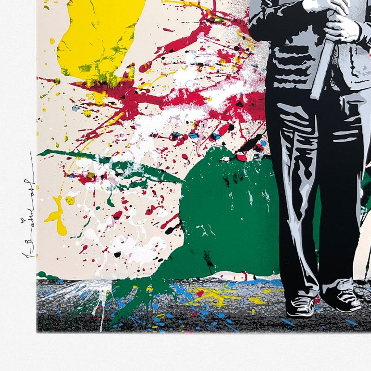 Mr. Brainwash, "M=BW2 Splash" Framed Limited Edition Silk Screen, Numbered and Hand Signed with Certificate of Authenticity
