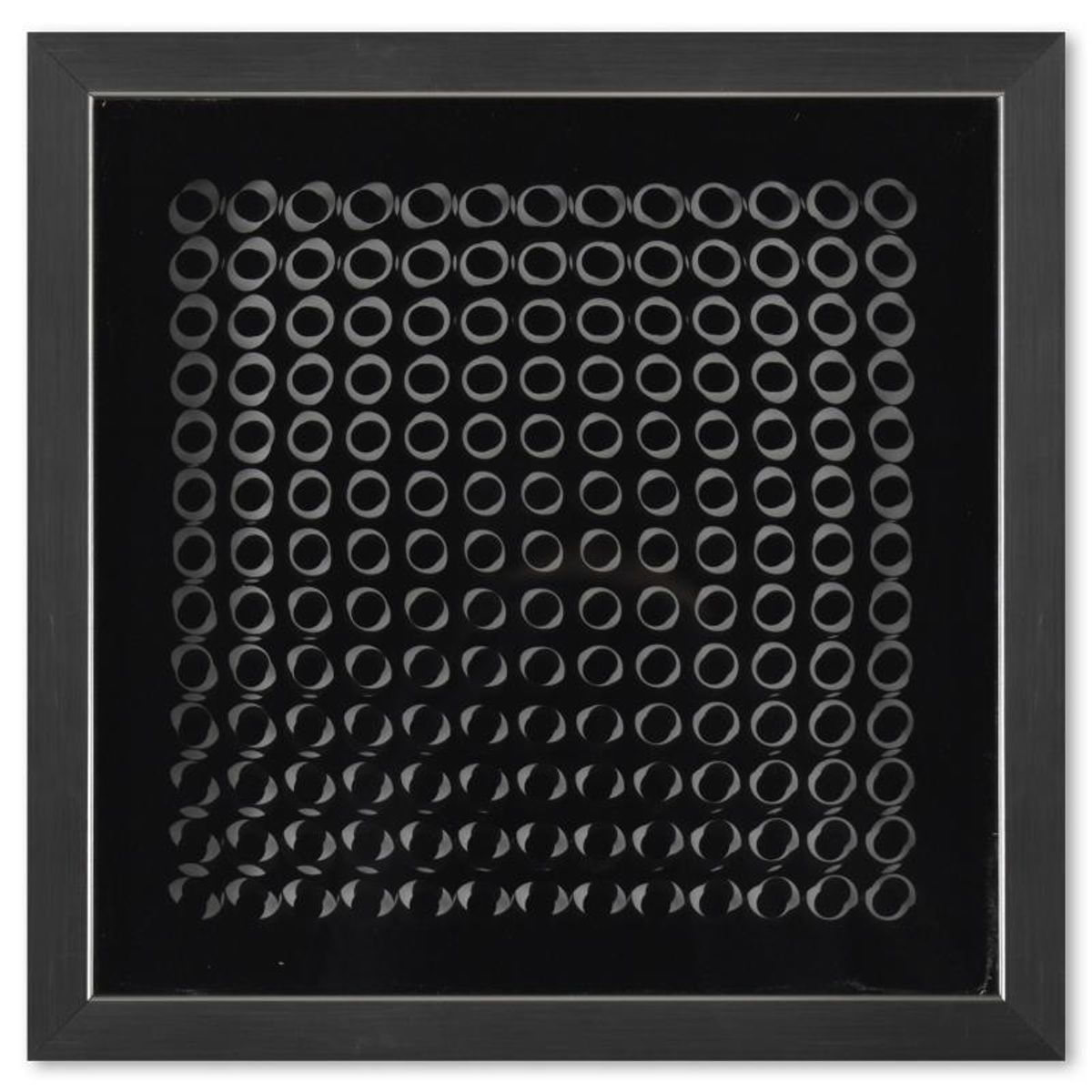 Victor Vasarely (1908-1997), "Trois Dimensions Optique de la serie Cinetiques" Framed 1973 Dimensional Art with Letter of Authenticity