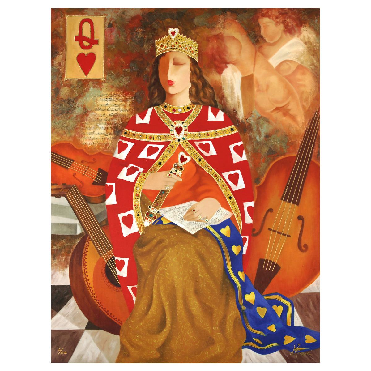 Arbe- Mixed Media "The Queen of Hearts"