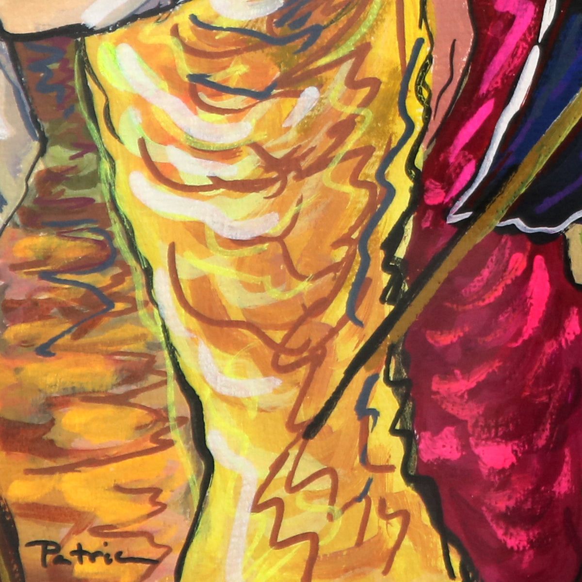 Patricia Govezensky- Original Watercolor "Flamenco Fire"