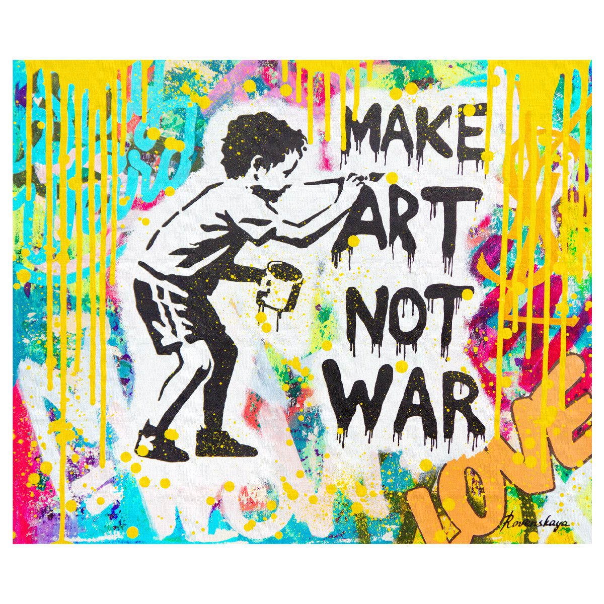 Nastya Rovenskaya- Original Oil on Canvas "Spray It, Don't Say It"