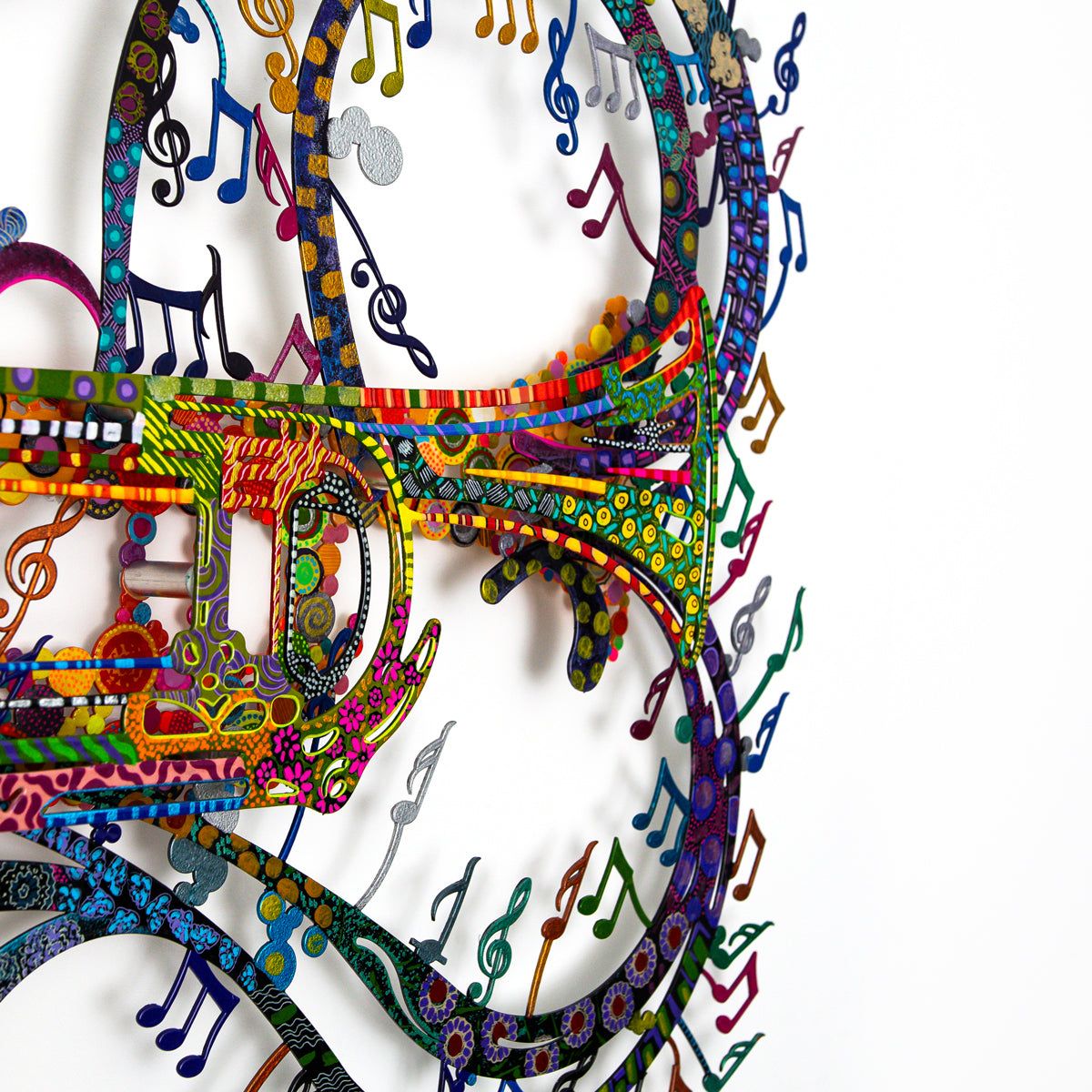 Patricia Govezensky- Original Painting on Cutout Steel "Trumpet"
