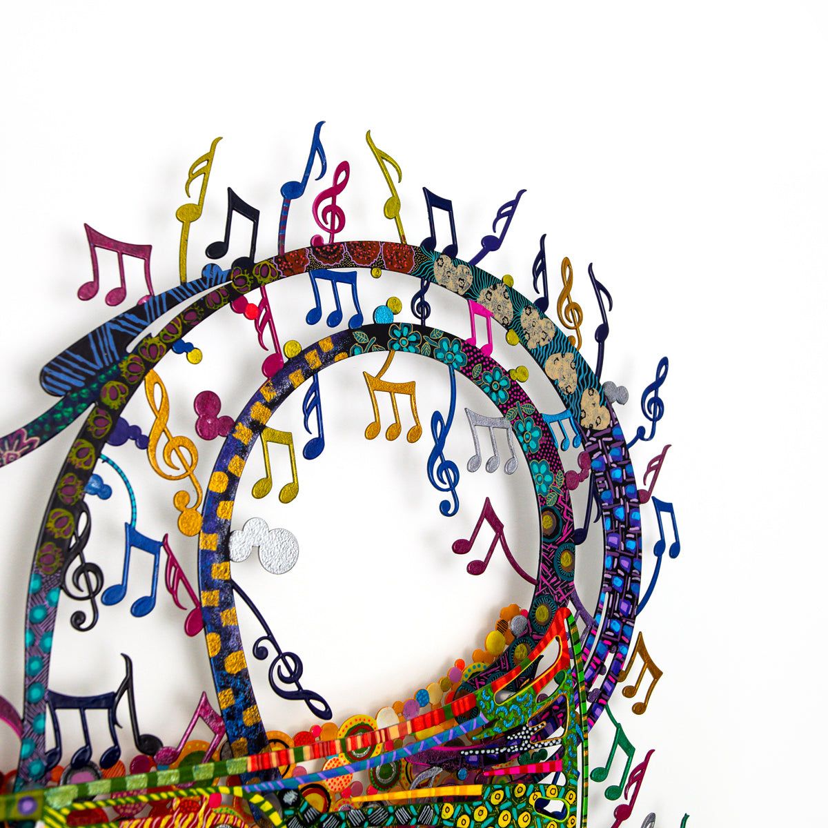 Patricia Govezensky- Original Painting on Cutout Steel "Trumpet"