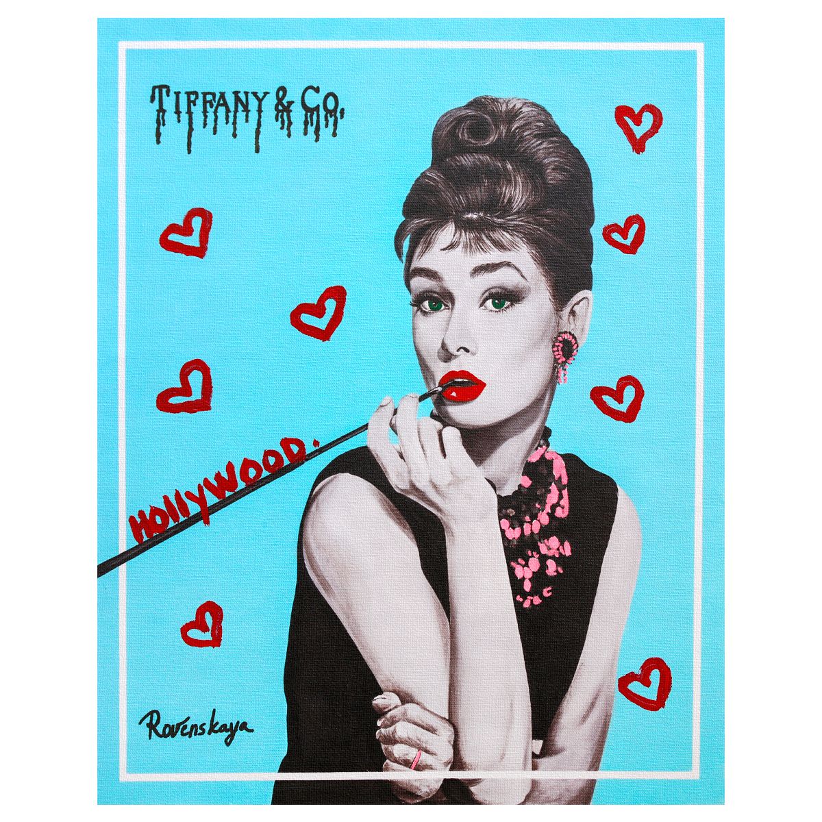 Nastya Rovenskaya- Mixed Media on Canvas "Audrey I"