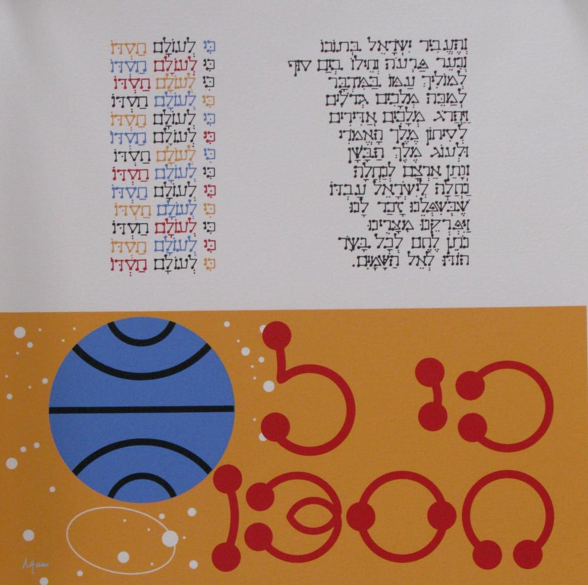Yaacov Agam- Serigraph "From the Haggadah Series"
