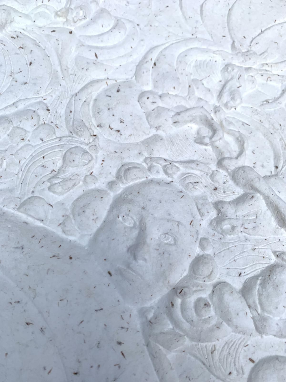 Guillaume Azoulay- Unique cast paper wall sculpture "Chevalier"