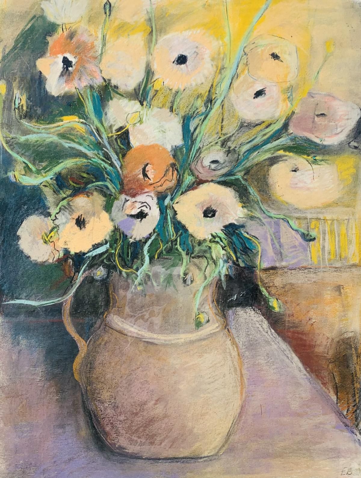 E.B- Original pastel on paper