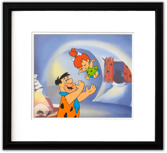HANNA-BARBERA- Sericel "Fred Tossing Pebbles"