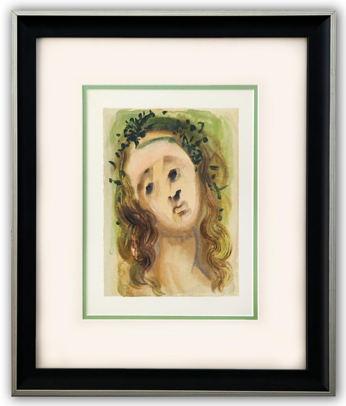 Salvador Dali- Original Color Woodcut on B.F.K. Rives Paper "Purgatory 10"