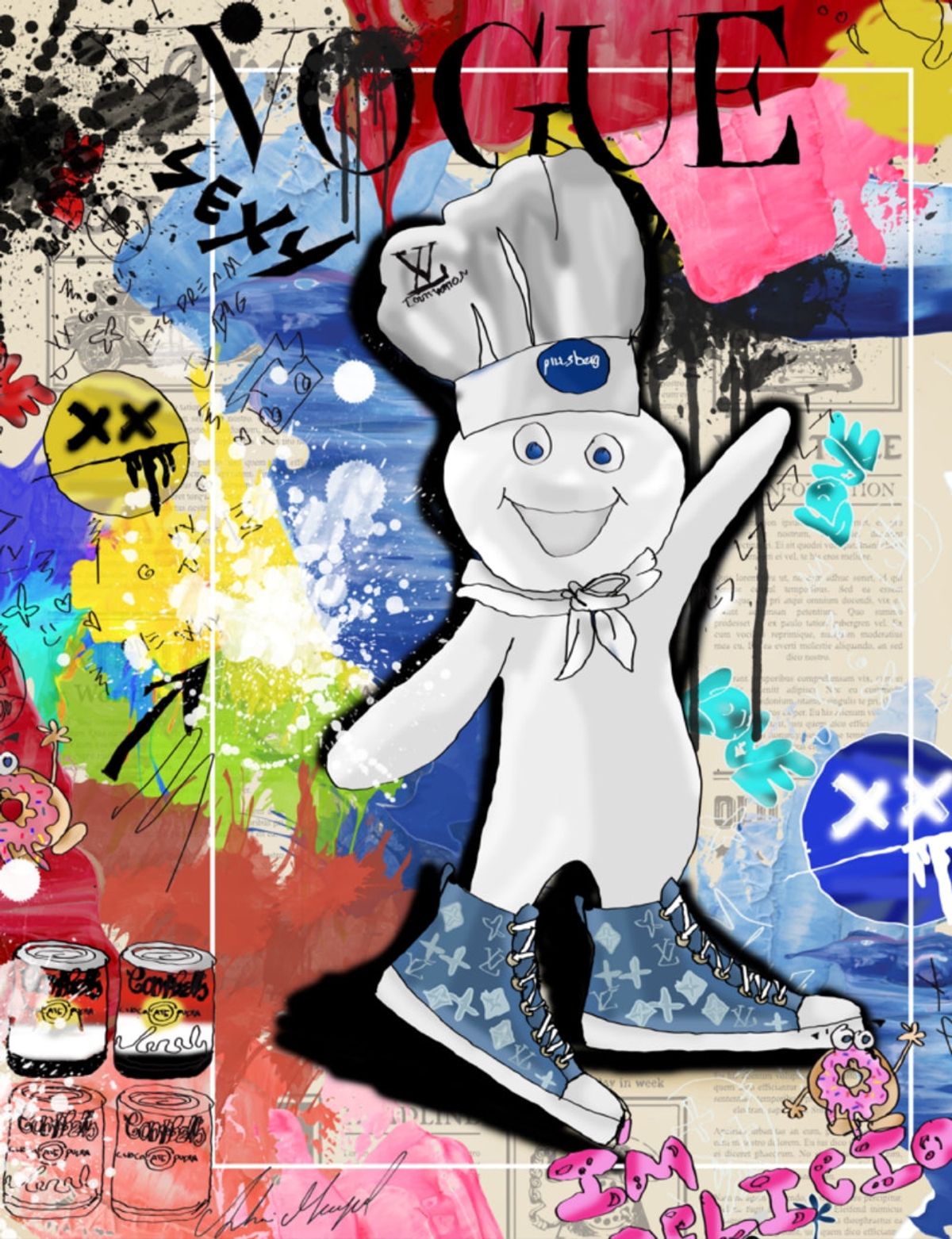 Shani Moyal- Mixed Media on Canvas "Vogue"