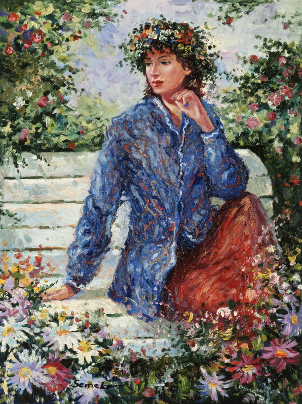 Igor Semeko- Original Giclee on Canvas "Flora"