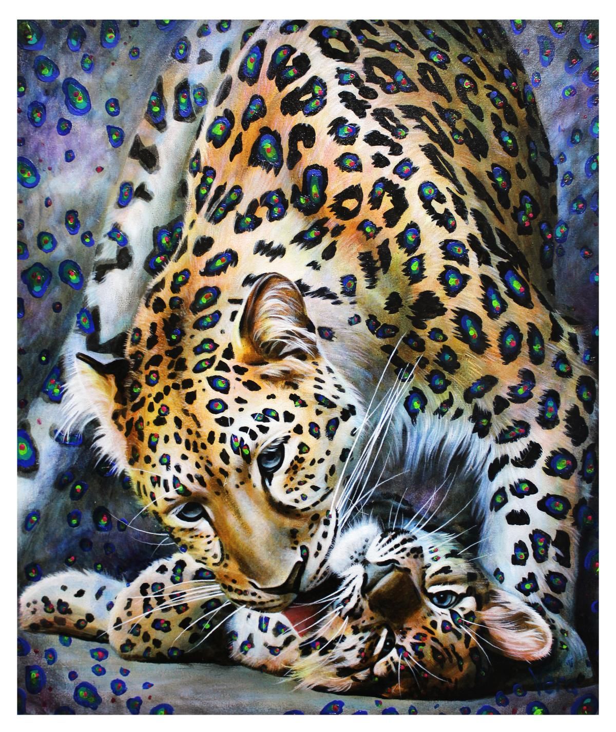 Vera V. Goncharenko- Original Giclee on Canvas "Showing His Love"