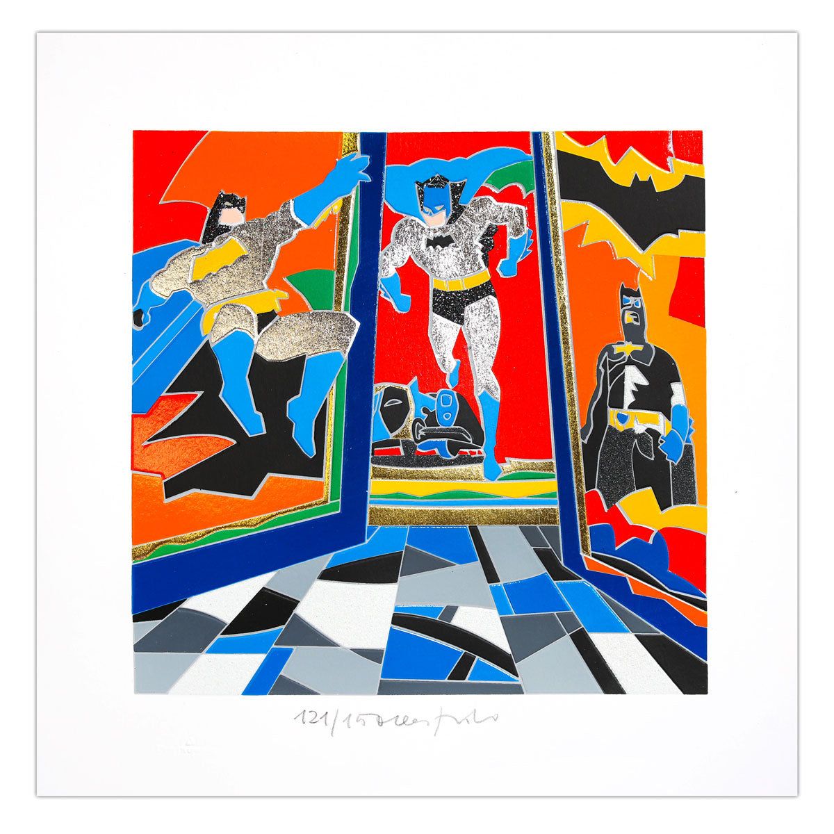Ugo Nespolo- SIlkscreen on Paper "Contro Battere"