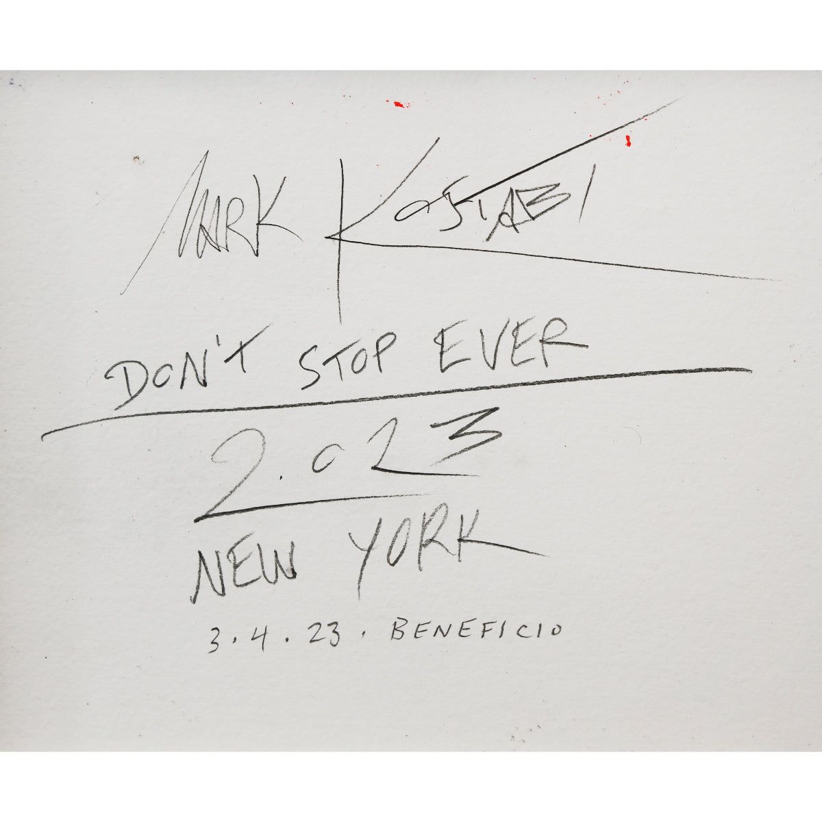 Mark Kostabi- Original Mixed Media on Paper "Don't Stop Ever"