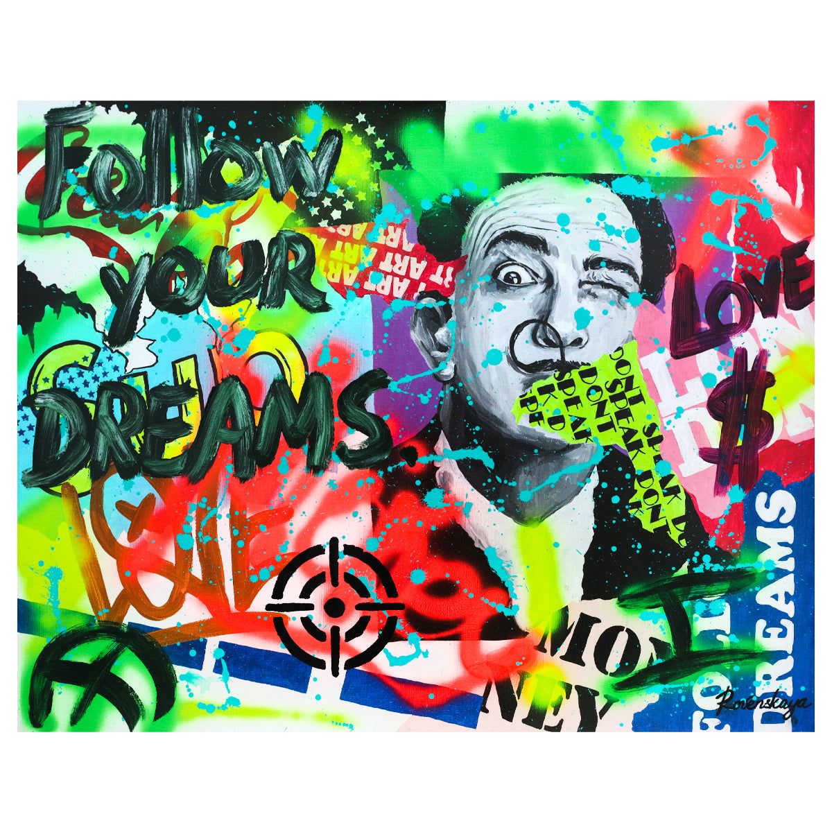 Nastya Rovenskaya- Mixed Media on Canvas "SUP"