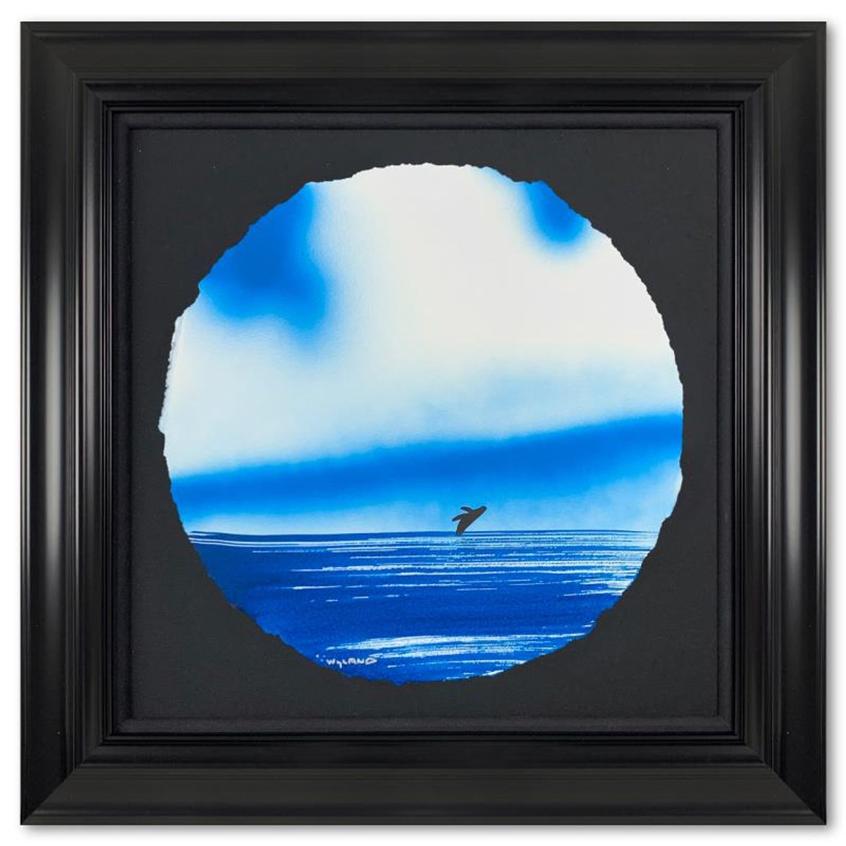 Wyland- Original Watercolor Painting on Deckle Edge Paper "Humpback"