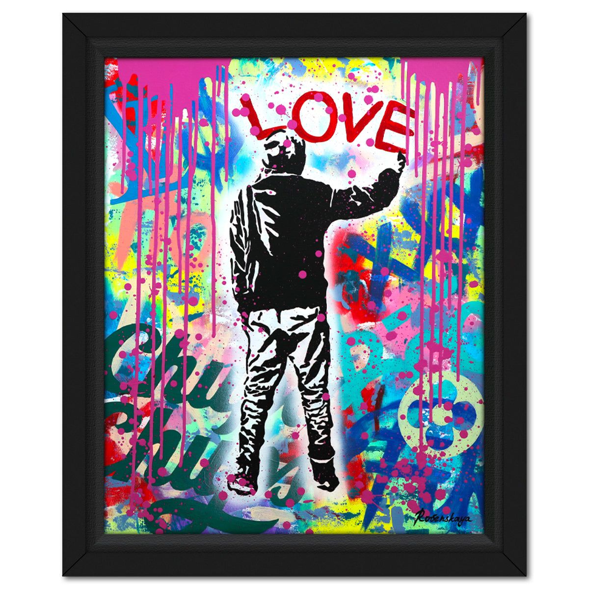 Nastya Rovenskaya- Original Oil on Canvas "Love Rebellion"