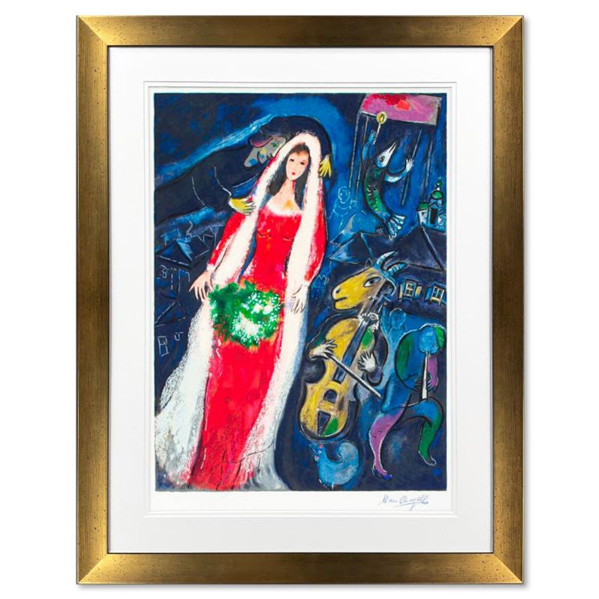 Chagall (1887-1985)- Serigraph "Maries Au Village"