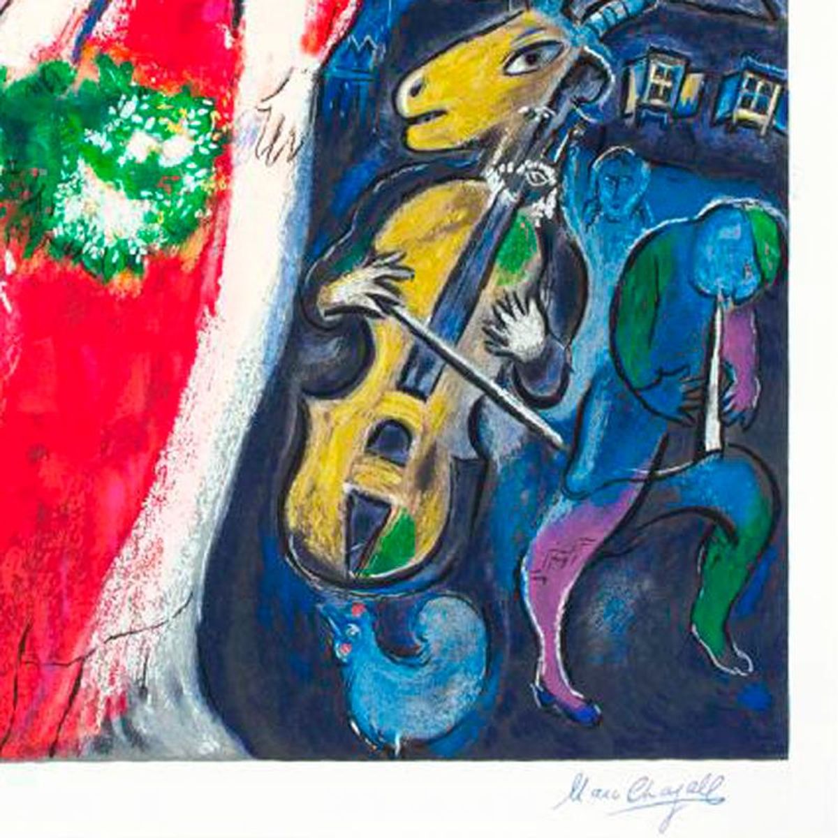 Chagall (1887-1985)- Serigraph "Maries Au Village"