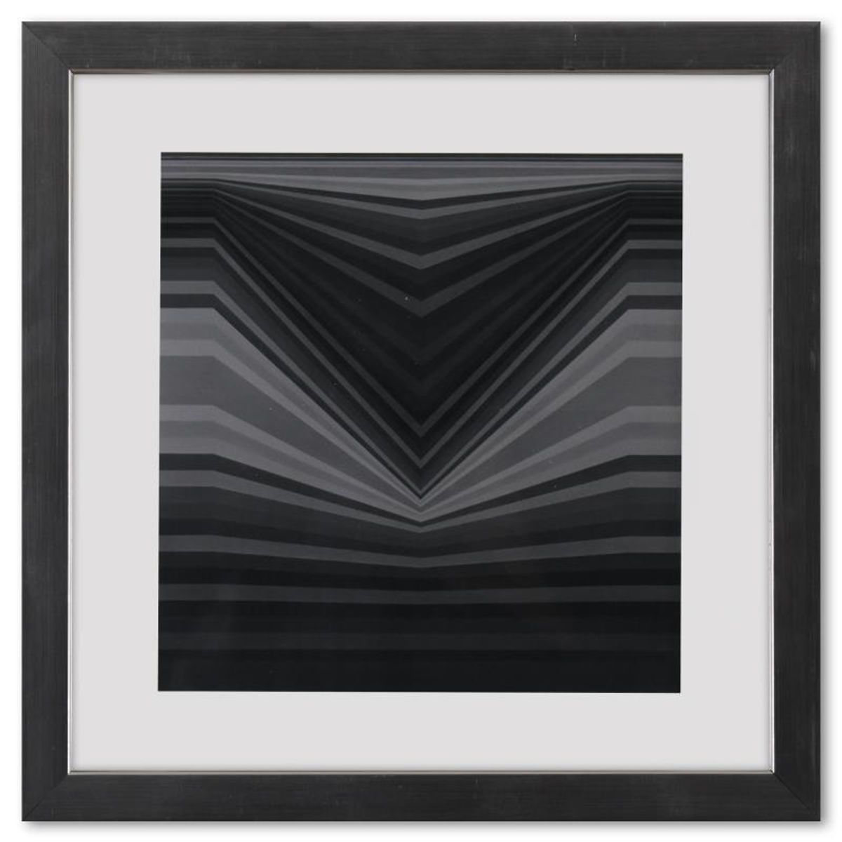 Victor Vasarely (1908-1997), "Berc de la serie Vonal" Framed 1971 Heliogravure Print with Letter of Authenticity