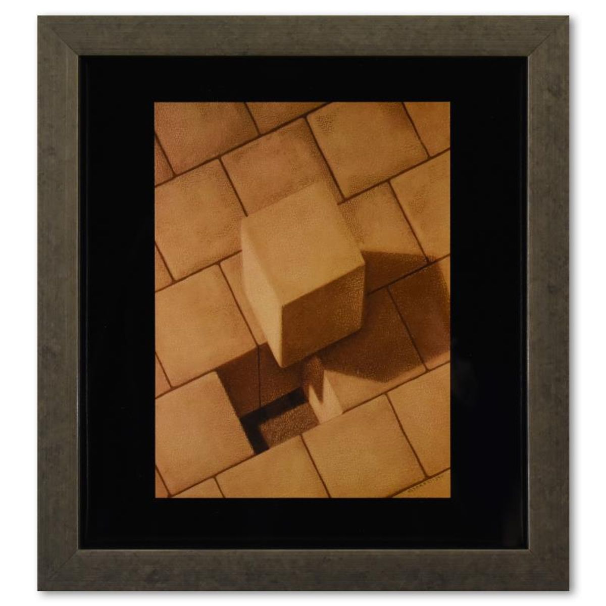 Victor Vasarely (1908-1997), "Etude Axonometrique - 2 de la serie Graphismes 3" Framed 1977 Heliogravure Print with Letter of Authenticity