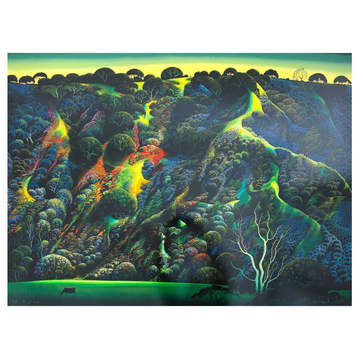 Eyvind Earle- Serigraph "Gardeners Ranch"