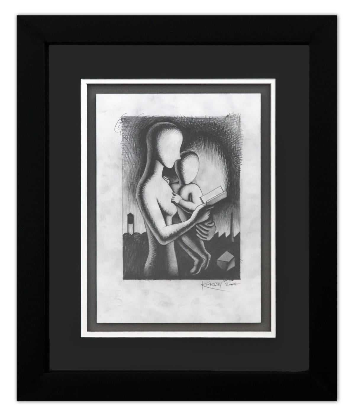 Mark Kostabi- Original Drawing on Paper "The Shape of Things to Come"