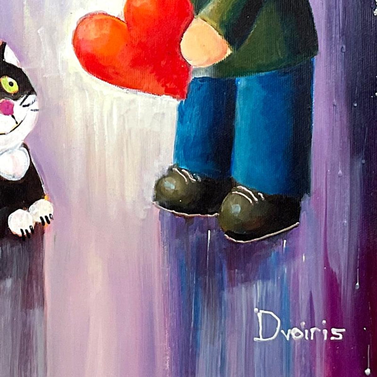 Yulia Dvoiris, Original Painting on Canvas, Hand Signed with Letter of Authenticity.