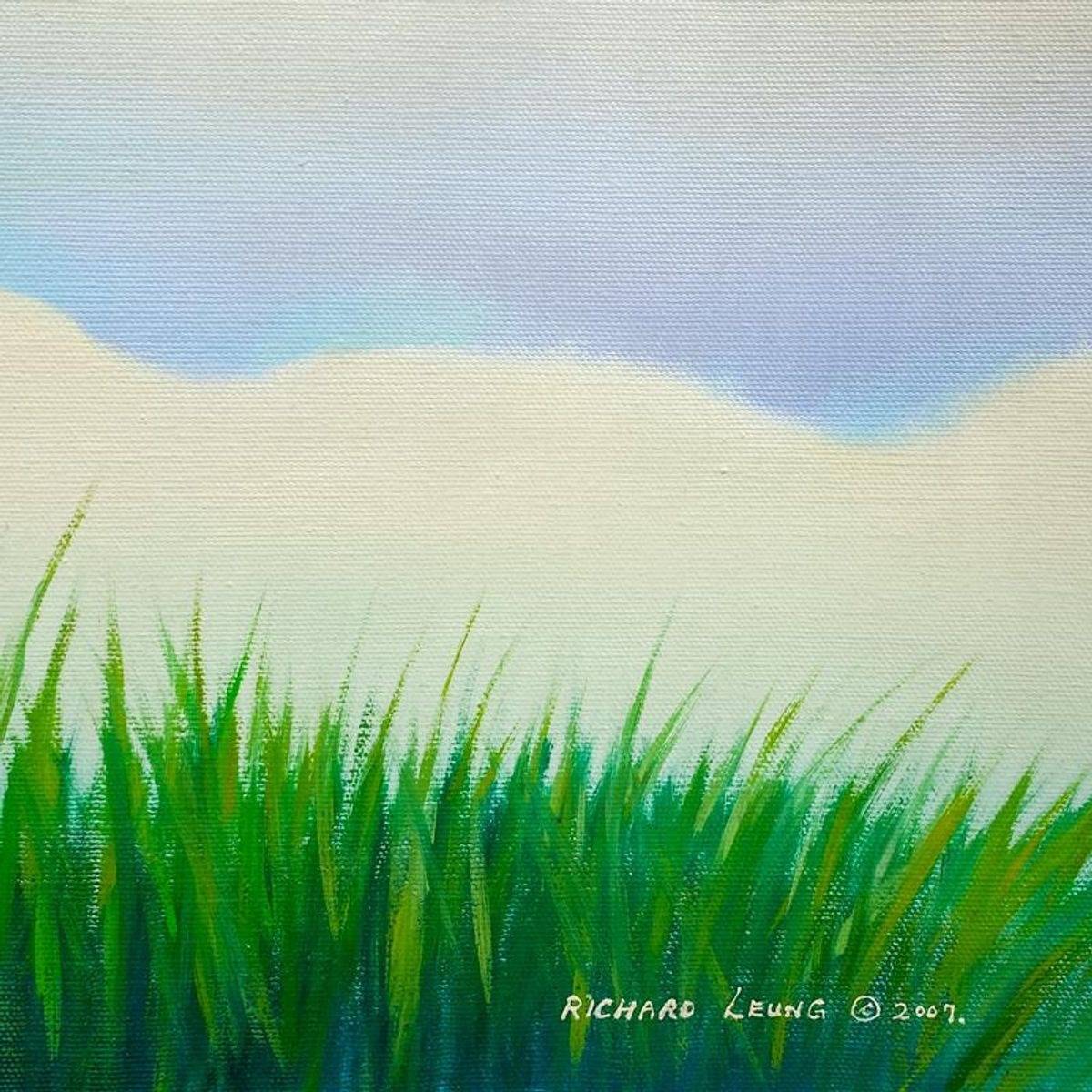 Richard Leung, "Lake In The Morning" Original Oil Painting on Canvas, Hand Signed with a Letter of Authenticity.