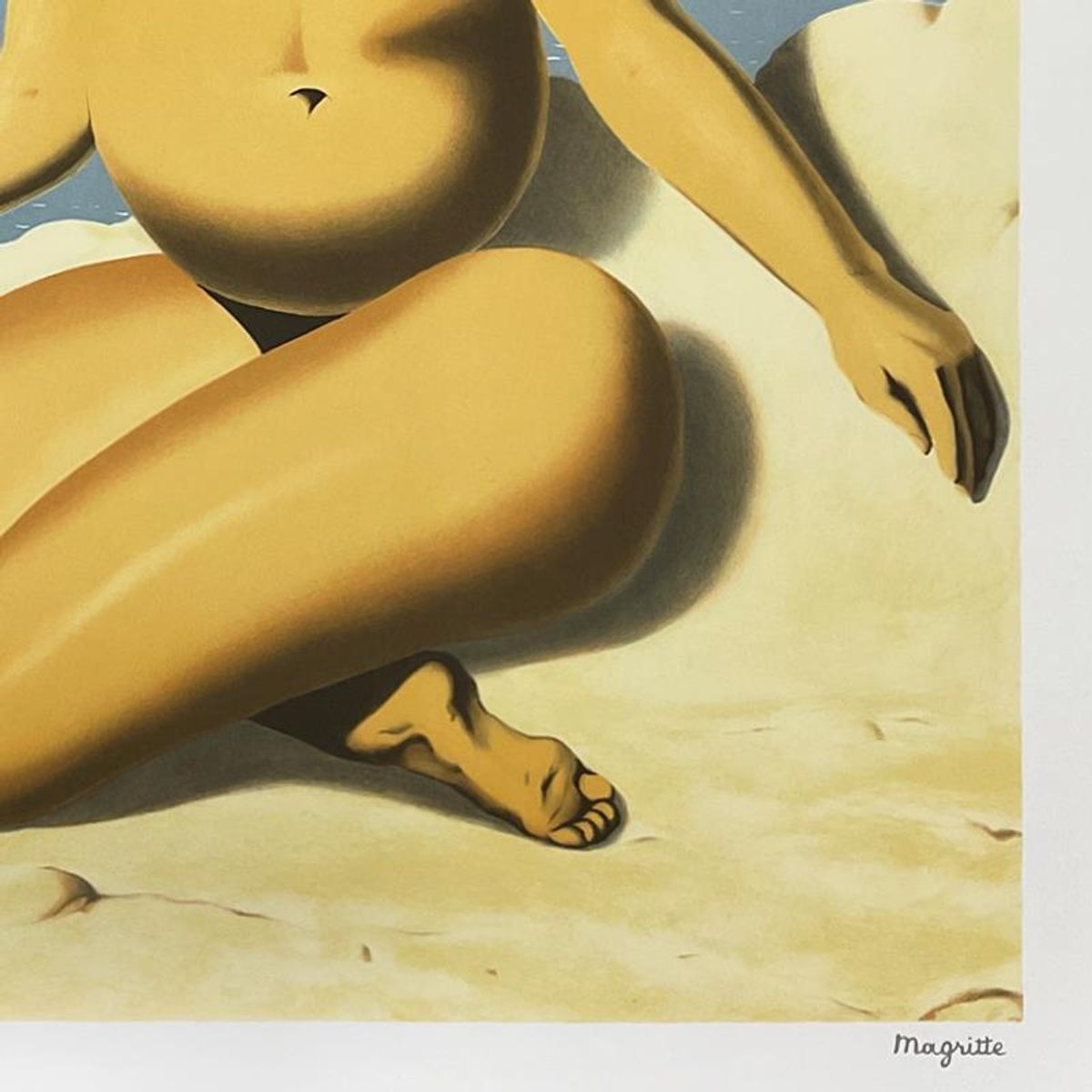 Rene Magritte 1898-1967 (After), "La Race Blanche (The White Race)" Framed Limited Edition Lithograph, Estate Signed and Numbered 244/300 with Certificate of Authenticity.