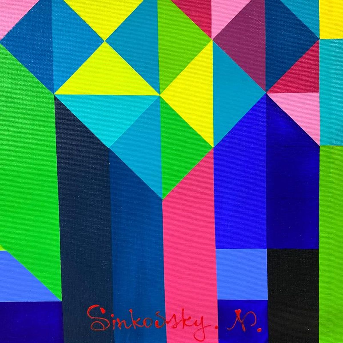 Natalia Sinkovsky, Original Acrylic Painting on Canvas, Hand Signed with Letter of Authenticity