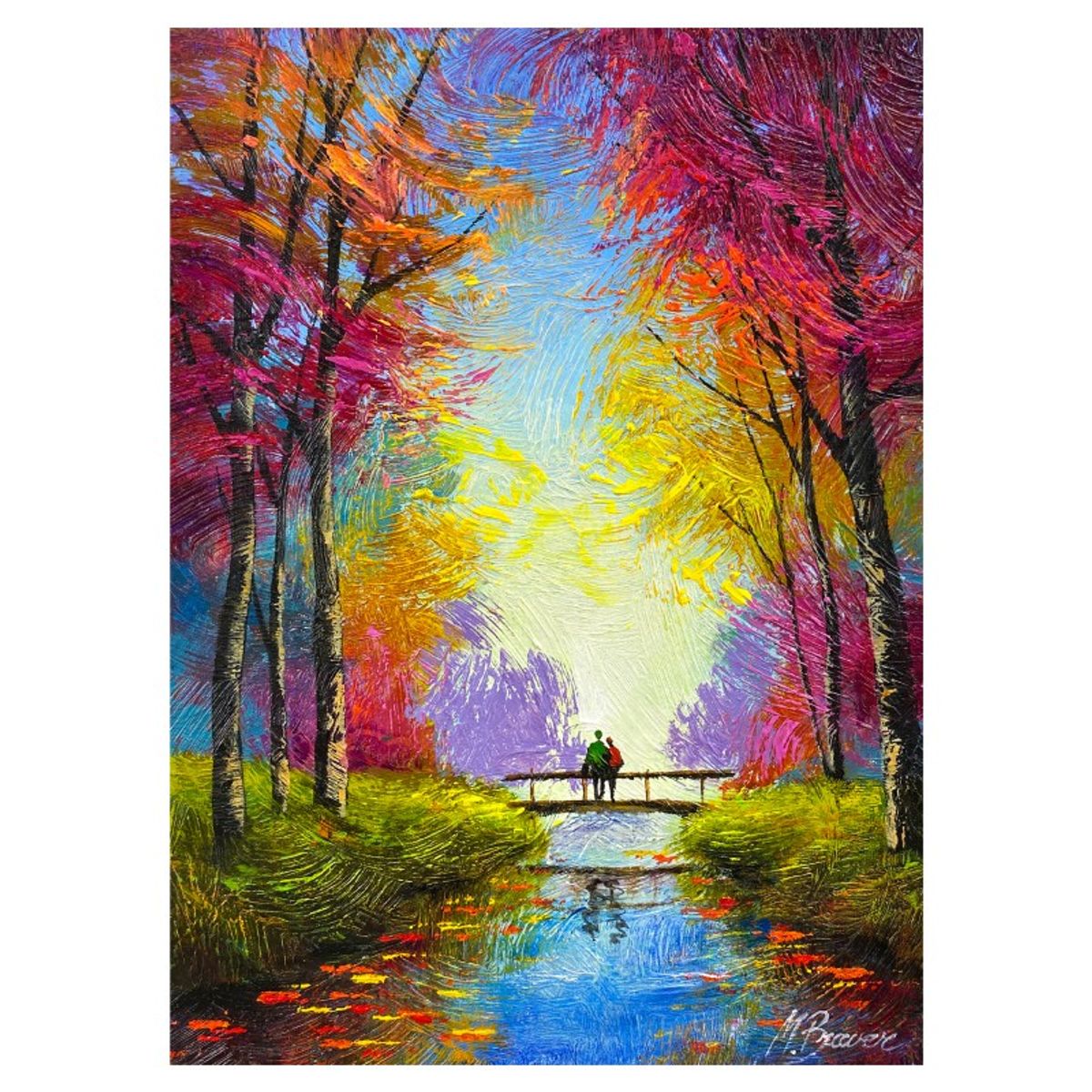 Mark Braver, Original Acrylic Painting on Canvas, Hand Signed with Letter of Authenticity.