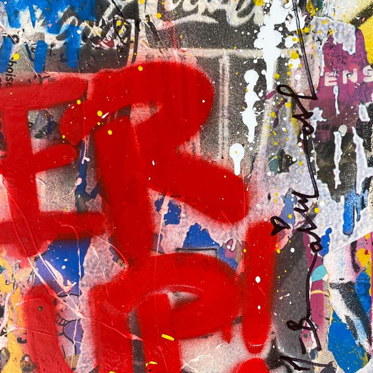 Mr. Brainwash, "Balloon Boy" Framed Mixed Media Original, Hand Signed with Certificate of Authenticity.