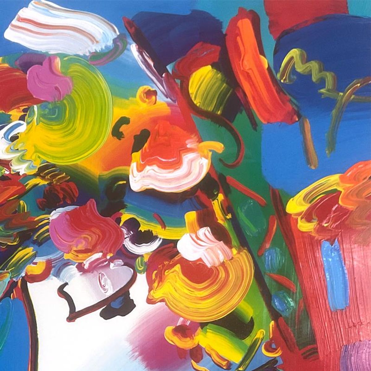 Peter Max (1937-2026), "Blushing Beauty" Framed One-of-a-Kind Acrylic Mixed Media (42" x 30"), Hand Signed with Registration Number Certifying Authenticity