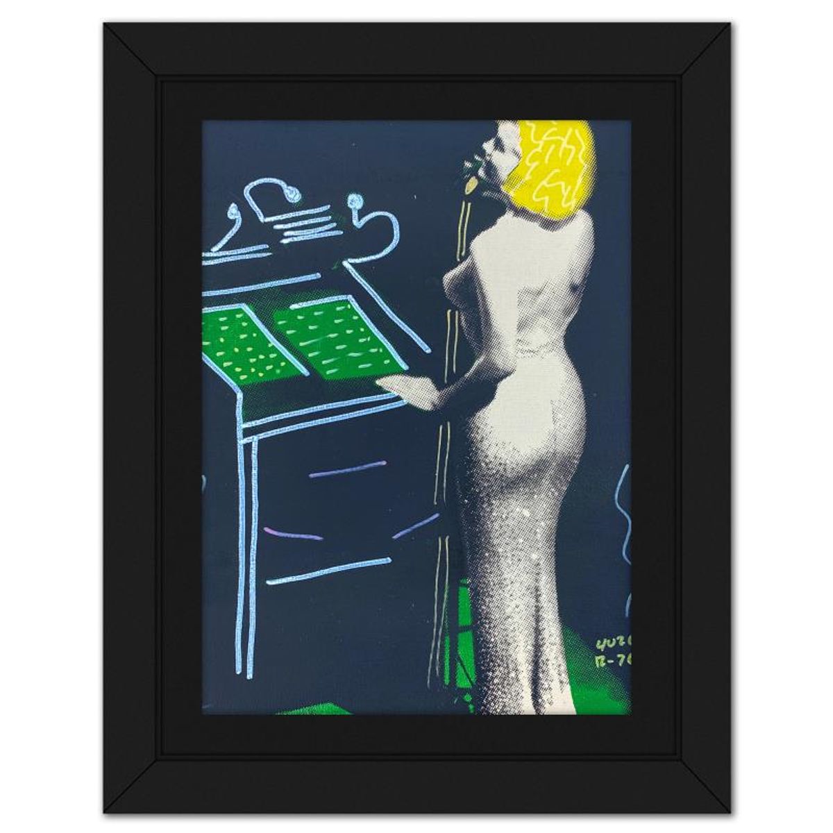 "Ringo" Daniel Funes, "Happy Birthday Mr President" Framed One-of-a-Kind Mixed Media on Canvas, Hand Signed with Letter of Authenticity.