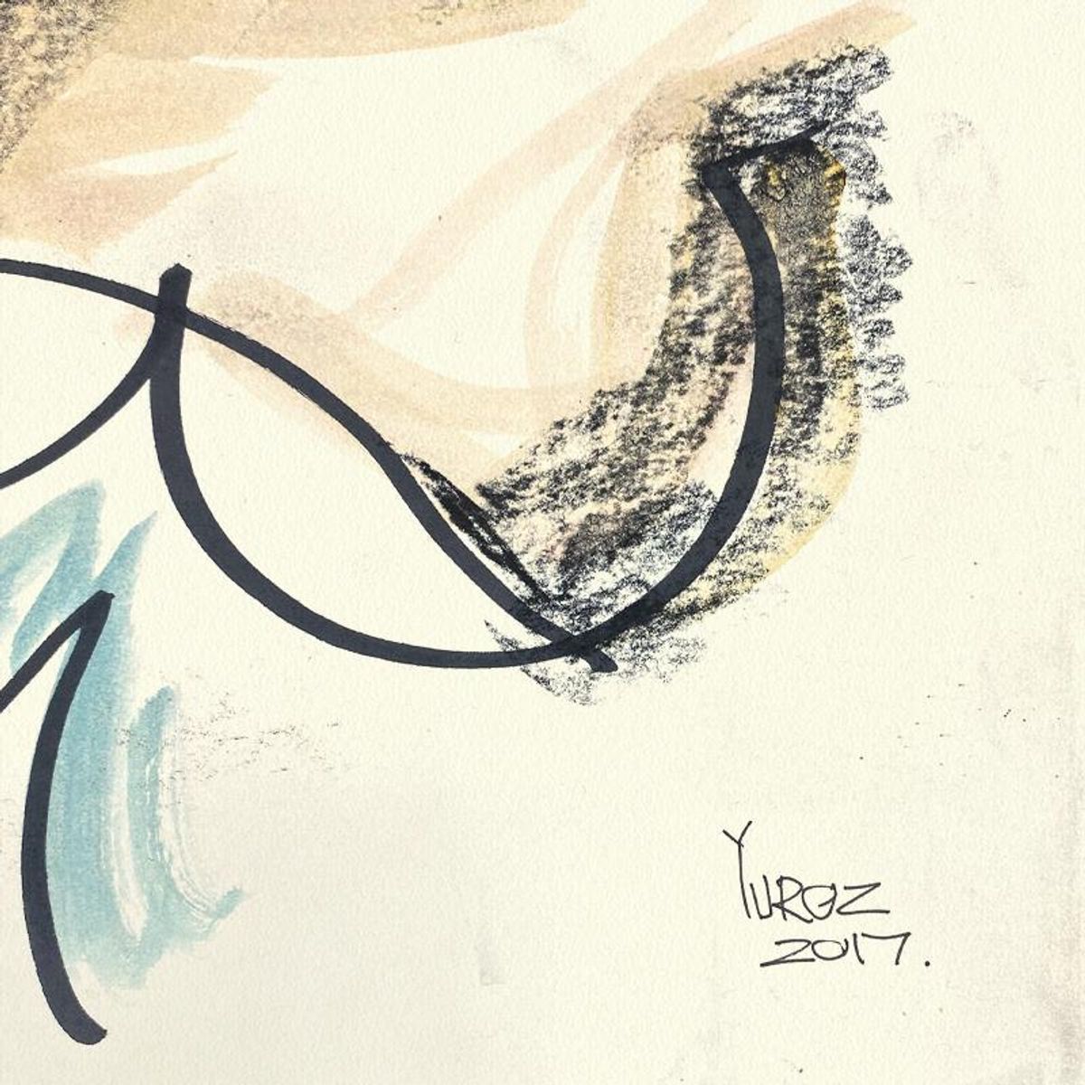 Yuroz, Framed Original Painting, Hand Signed with Letter of Authenticity.