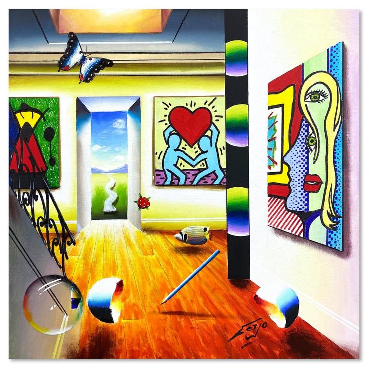 Ferjo, Original Oil Painting on Canvas, Hand Signed with Letter of Authenticity
